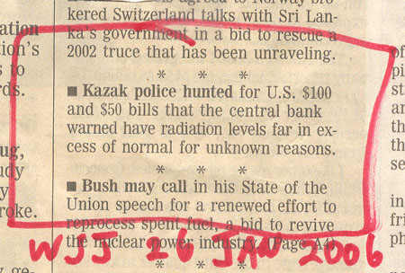 Wall Street Journal excerpt - Radioactive money in Kazakhstan