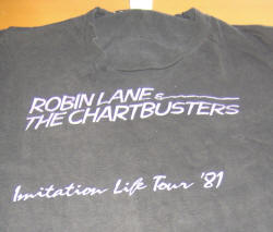 Robin Lane and The Chartbusters Imitation Life Tour 1981 T-shirt
