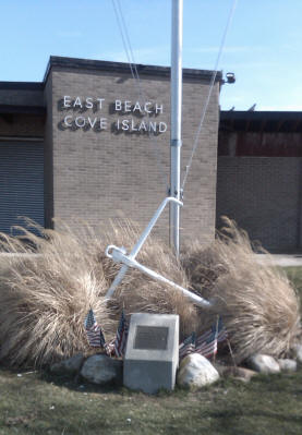 Stamford CT Cove Island Beach "Anchor of Hope" memorial