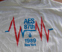 Audio Engineering Society T-Shirt, 87th convention in 1989