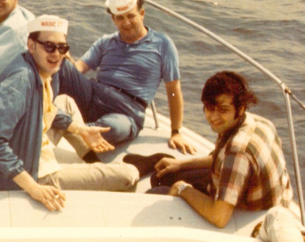 Bob Deitsch (left) on WABC Radio Cruiser (late '60s)