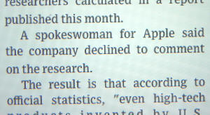 A spokeswoman for Apple declined to comment.