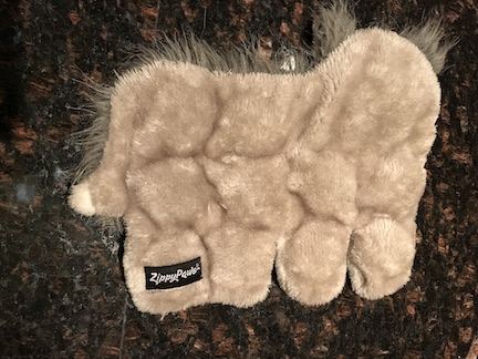Miss Puss, squeaker seams evident