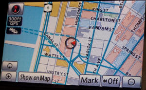 2010 Prius navigation screen close up