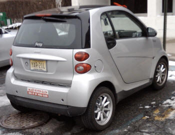 Suzy the Smart Car rear view