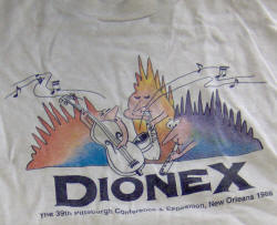 Dionex T-shirt from the 1988 Pittsburgh Conference (in New Orleans)