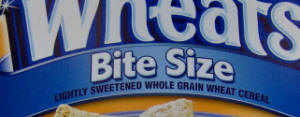 Mini Wheats package excerpt:  "Bite Size"