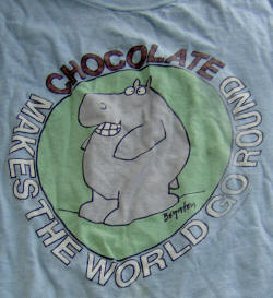 Sandra Boynton "Chocolate Makes The World Go Round"  T-shirt