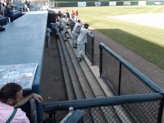 Bridgeport CT.  Harbor Stadium visiting team dugout