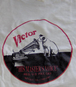 T-shirt, Victor  -  "His Masters Voice" - with Nipper