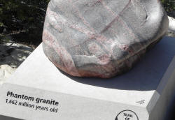 Phantom granite at the Grand Canyon rim