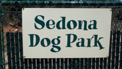 Sedona Dog Park sign
