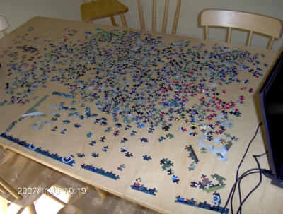 Incomplete jigsaw puzzle