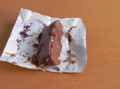 Lindt Biancotto chocolate with insect larvae damage