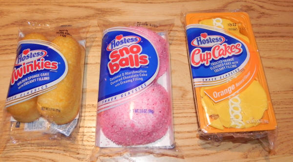 Hostess Twinkies, snoballs, and CupCakes - potential victims of the Hostess Bakers' strike