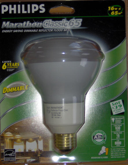 16 (65) Watt reflectorized Philips CFL