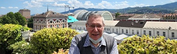 Claudio Maccone on the roof of the Turin Palace