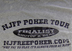 New Jersey Free Poker tour T-shirt